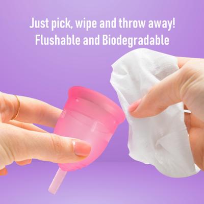 GynoCup Reusable Menstrual Cup - Medium + Natural Intimate GynoWipe 10's + Natural Menstrual Cup Wash Liquid 100 ml - Menstrual Cups