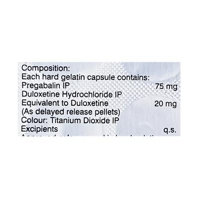 SONAXA D 75/20 Capsule 10's - Neuropathic Pain-Dru