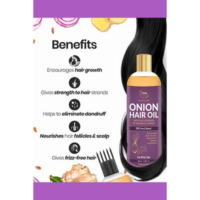 Tnw The Natural Wash Onion Hair Oil for Hair Growth with Complete Hair Nourishment 100 ml - Hair Oils