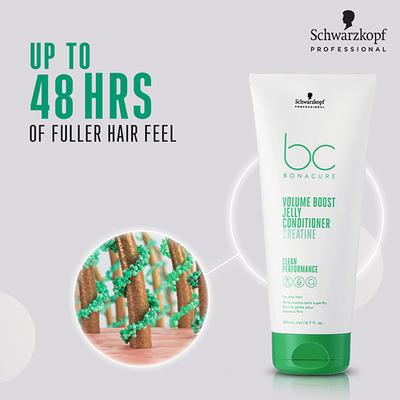 Schwarzkopf Professional Bonacure Volume Boost Jelly Conditioner with Creatine for Fine Hair with Vegan Keratin 200 ml - Conditioners