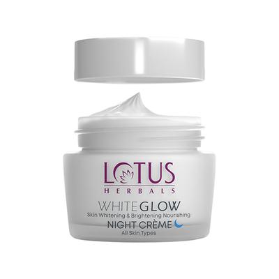Lotus Herbals Whiteglow Skin Whitening & Brightening Nourishing Night Creme 60 gm - Face Creams