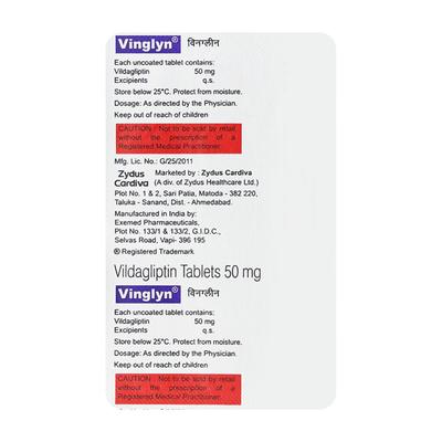 VINGLYN 50mg Tablet 15's - Diabetes-Ant