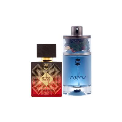 Ajmal Amber Magic EDP Spicy Aromatic Perfume And Shadow Him EDP Spicy Woody Perfume 175 ml - Men Perfumes (Edt/Edp)
