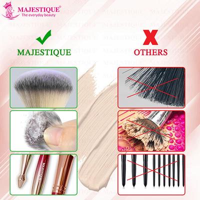 Majestique Large Premium Powder and Foundation Brush for Liquid, Cream, Blending - Multicolor 1's - Face Brush