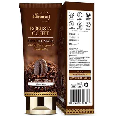 St.Botanica Robusta Coffee Peel Off Mask 100 gm - Masks & Peels