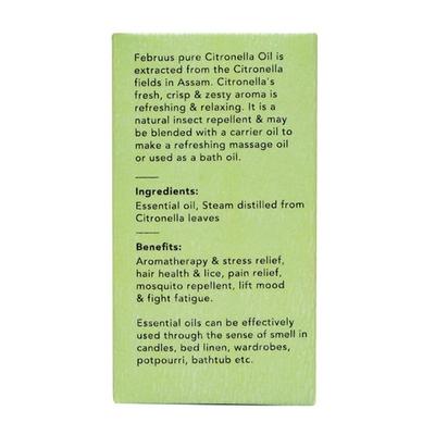 Februus Organics Pure Essential Oil - Citronella 10 ml - Essential Oils