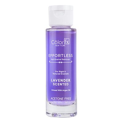 Color Fx Effortless Nail Enamel Remover Acetone free argan oil infused LavenderR1 50 ml - Nail Polish Remover