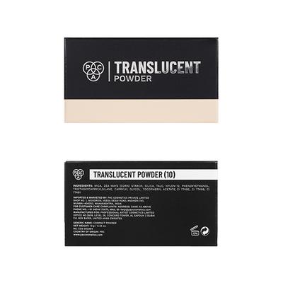 PAC Translucent Powder - Controls Shine, Prevents Flashbacks, Lightweight - 10 (13 g) - Loose Powder