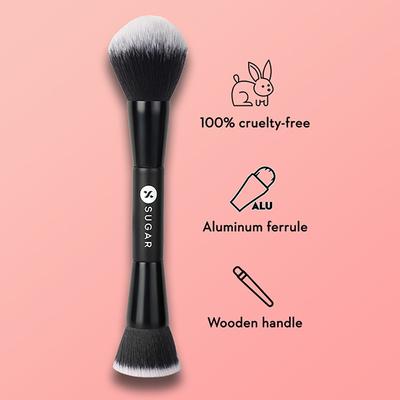 SUGAR Cosmetics Blend Trend Dual Face Brush - 075 Powder + Foundation 64 gm - Foundation