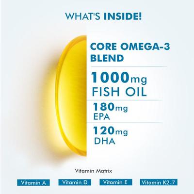 Dr. Morepen Omega 3 Deep Sea Fish Oil 1000mg with 300 mg Softgels 60's - Omega Fish Oil Fatty Acids