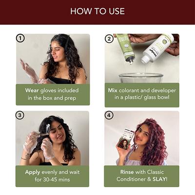 Paradyes Semi-Permanent Cherry Coke Glossy Hair Tint, Enriched with Herbal Extracts, 6.6 True Red 160 gm - Crème