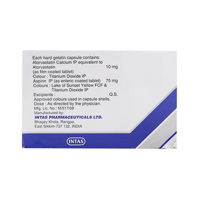 Lipicure AS 75mg Capsule 10'S - High Cholesterol-Dys