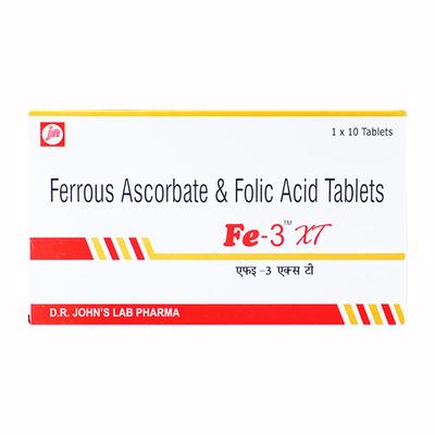 FE 3 XT Tablet 10'S - Iron Supplement/Anaemia-Vma