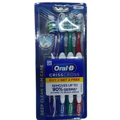 Oral B CrissCross Deep Clean Gum Care Soft Toothbrush (Buy 2 Get 2 Free) - Toothbrushes