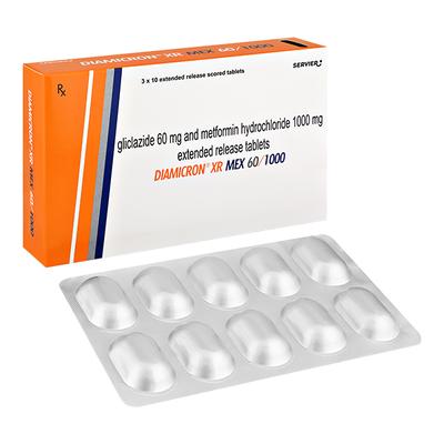 DIAMICRON XR MEX 60/1000 Tablet 10's - Diabetes-Ant