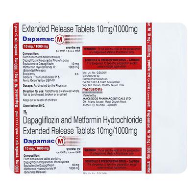 DAPAMAC M 10/1000 Tablet 15's - Diabetes-Ant