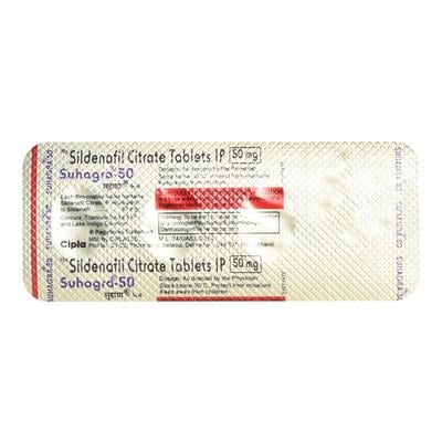 Suhagra 50mg Tablet 4'S - Impotence/Erectile Dysfunction (Ed)