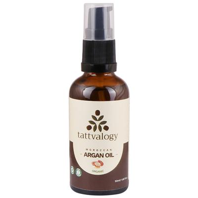 Tattvalogy Certified Organic Moroccan Argan Oil- Cold Pressed 50 ml - Hair Oils