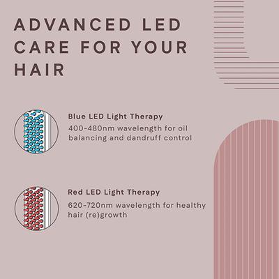 Winston Led Hair Growth Therapy Comb Detangling Red & Blue Light Mode Scalp Vibration 200 gm - Hair Combs