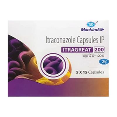 ITRAGREAT 200 Capsule 15's - Fungal Infections-Anf