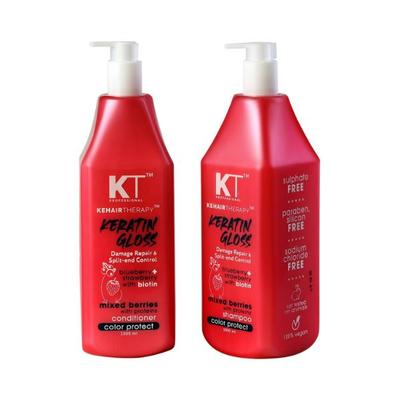 Kt Professional Keratin Gloss Damage Repair and Split End Control Hair Shampoo 1000 ml - Shampoos