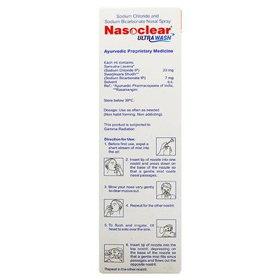 NASOCLEAR ULTRA WASH Nasal Spray 100ml - Nasal Congestion-Nas
