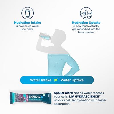Liquid I.V. Hydration Multiplier - Acai Berry, Electrolyte Powder Drink Mix 12's - Multi-Vitamins