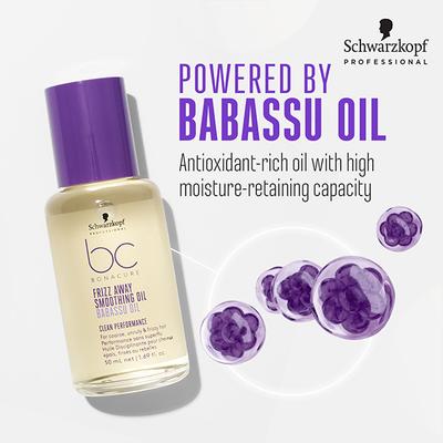 Schwarzkopf Professional Bonacure Frizz Away Smoothing Oil with Babassu Oil with Vegan Keratin 50 ml - Hair Serums