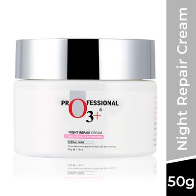 Professional O3+ Dermal Zone Night Repair Cream - Brightening & Whitening 50 gm - Night Cream