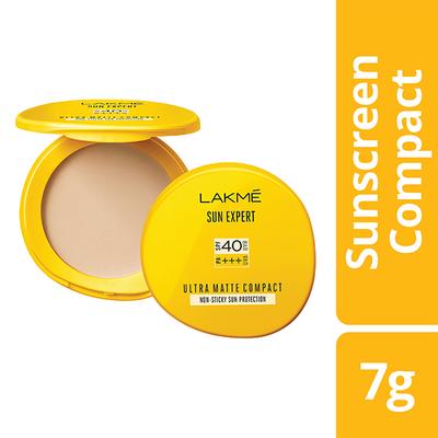 Lakme Sun Expert Ultra Matte SPF 40 PA+++ Compact-For Indian Skin 7 gm - Face Sunscreen