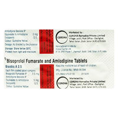 BISOBIS A 2.5 Tablet 10's - Hypertension-Bet