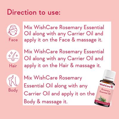WishCare 100% Pure Rosemary Essential Oil 15 ml - Essential Oils