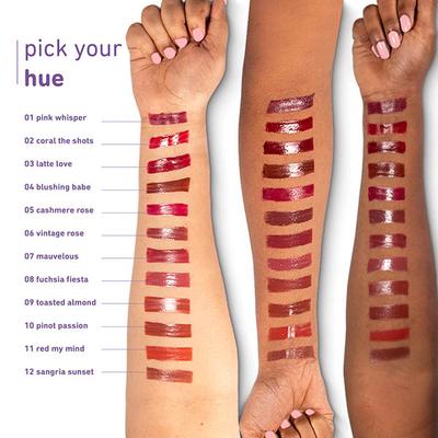 Plum Glassy Glaze Lip Lacquer 3-In-1 Lipstick + Lip Balm + Gloss 12 Sangria Sunset 4.5 ml - Liquid Lipsticks