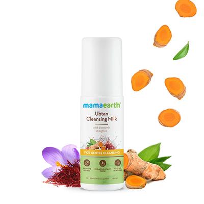 Mamaearth Ubtan Cleansing Milk with Turmeric & Saffron For Gentle Cleansing 100ml - Day Cream