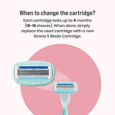 Sirona 4 Blade Hair Removal Cartridge Razor for Women 1's - Shaving & Hair Removal
