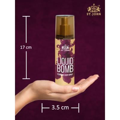 St. John Liquid Bomb Crystal Gold Edition Body Spray 150 ml + Liquid Bomb Cool Body Spray 150 ml - Women Perfumes (Edt/Edp)