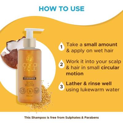 Coco Soul Shampoo -With Coconut & Ayurveda- Paraben & Sulphate Free 200ml - Shampoos