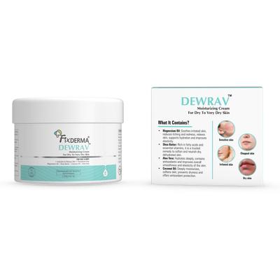 Fixderma Dewrav Moisturizing Cream for Face & Body, Deeply Hydrates, for Dry To Very Dry Skin 250 gm - Face Moisturizers