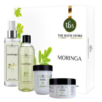 The Bath Store Moringa Combo (Body Butter 200gm + Body Yogurt 200gm + Body wash 300ml + Body Mist 200ml) 1's - Creams/Oils/Lotions