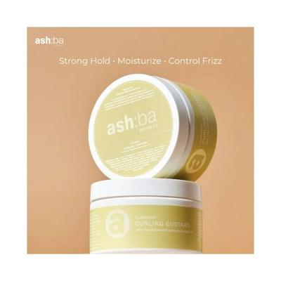 Ashba Botanics Flaxseed Curling Custard Natural Styling Gel for Curly & Wavy Hair 200 gm - Hair Gels & Waxes