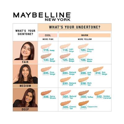 Maybelline New York Fit Me Matte+Poreless Liquid Foundation Tube, 128 , SPF 22, 18ml - Foundation