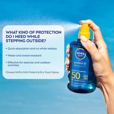 Nivea Sun Protect And Dry Touch Spf50 200 ml - Body Sunscreen