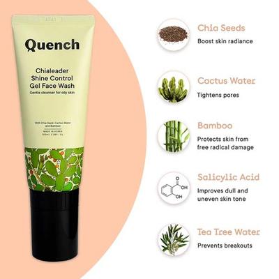 Quench Botanics Chialeader Shine Control Gel Face wash 100 ml - Face Wash & Cleansers