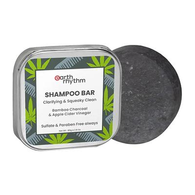 Earth Rhythm Hemp & Charcoal Shampoo Bar Cardboard Box 80 gm - Shampoos