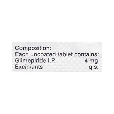 Glador 4Mg Tablet 15's - Diabetes-Ant
