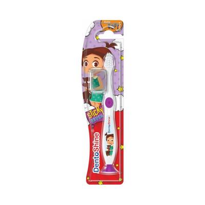 Dentoshine Sticky Toothbrush for Kids Purple 100 gm - Toothbrushes