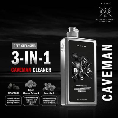 Bad Lab Caveman Cleaner 3-In-1 Hair, Face, Body Cleaner - Deep Cleansing 400 ml - Shower Gels & Body Wash