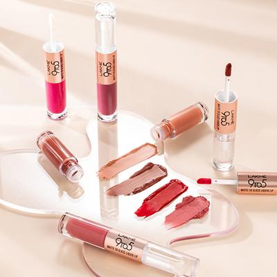 Lakme 9 to 5 Matte to Glass Liquid Lip - Vintage Red 7.6 ml - Liquid Lipsticks