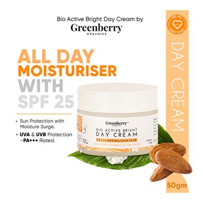 Greenberry Organics Bio Active Bright Day Cream 50 gm - Day Cream