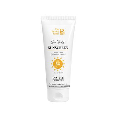 The Beauty Sailor Sun Shield Sunscreen for Unisex SPF 50 Protects Against Sun Damage 50 gm - Face Sunscreen
